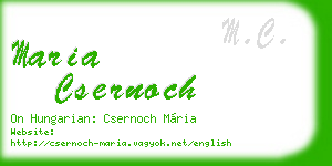 maria csernoch business card