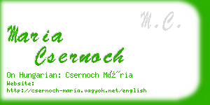 maria csernoch business card